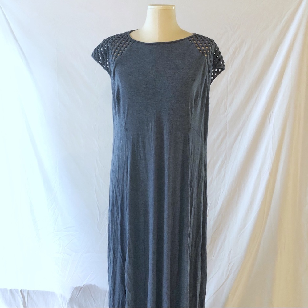 Chico’s lattice sleeve maxi dress